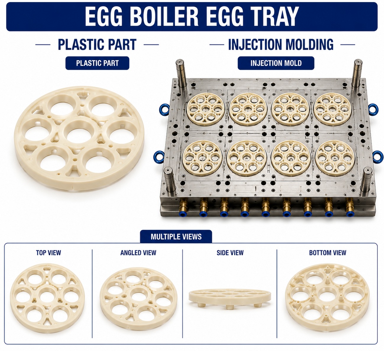 Egg Boiler Plastic Egg Tray Mould and Moulding Service